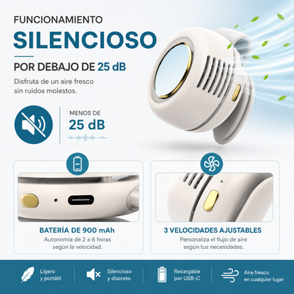 Ventilador portátil recargable