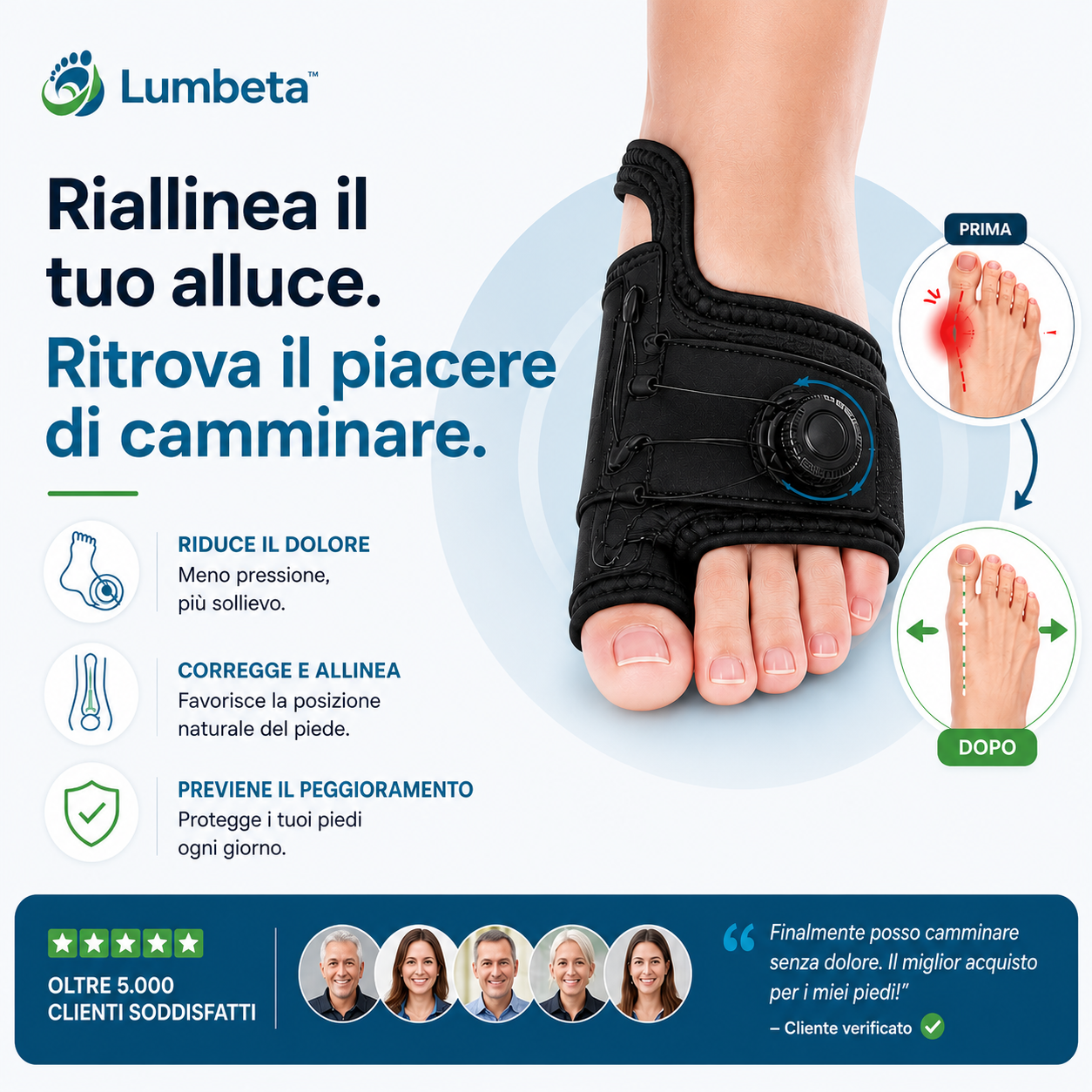 Correttore Regolabile per Alluce Valgo